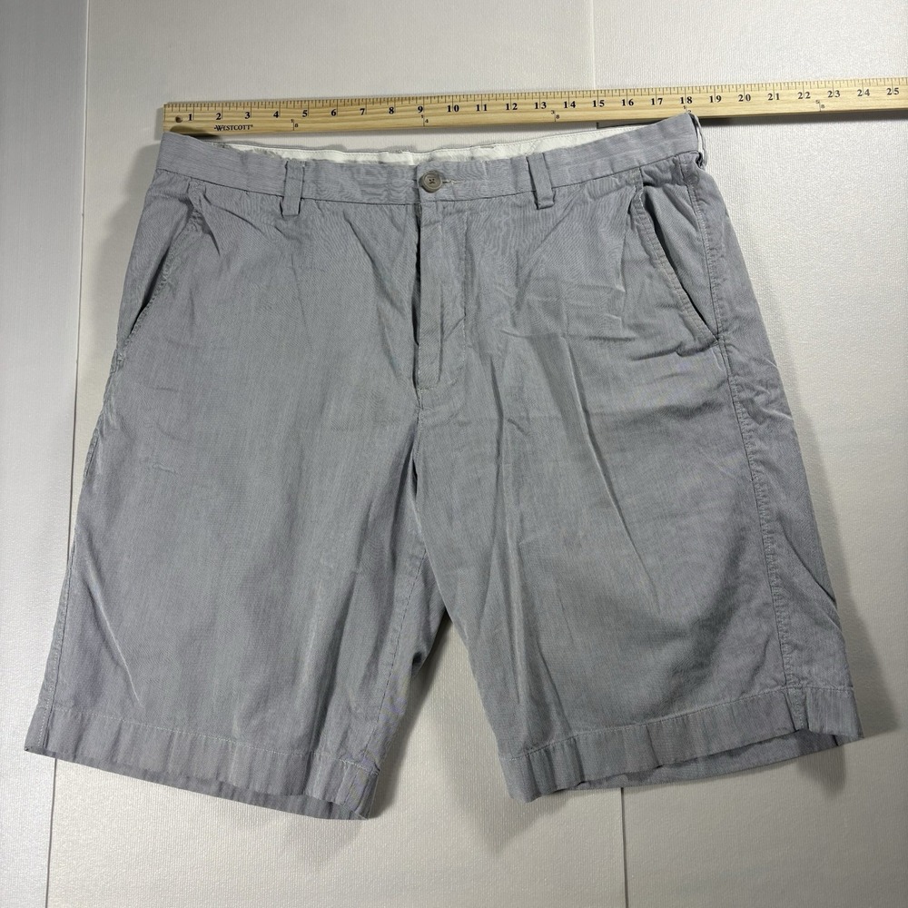 J.Crew Men's Blue Chino Shorts Size 36 Flat Front Casual Cotton Preppy Golf